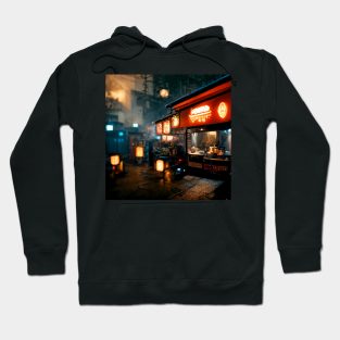 Noodle Corner - Cyberpunk Cityscapes Hoodie